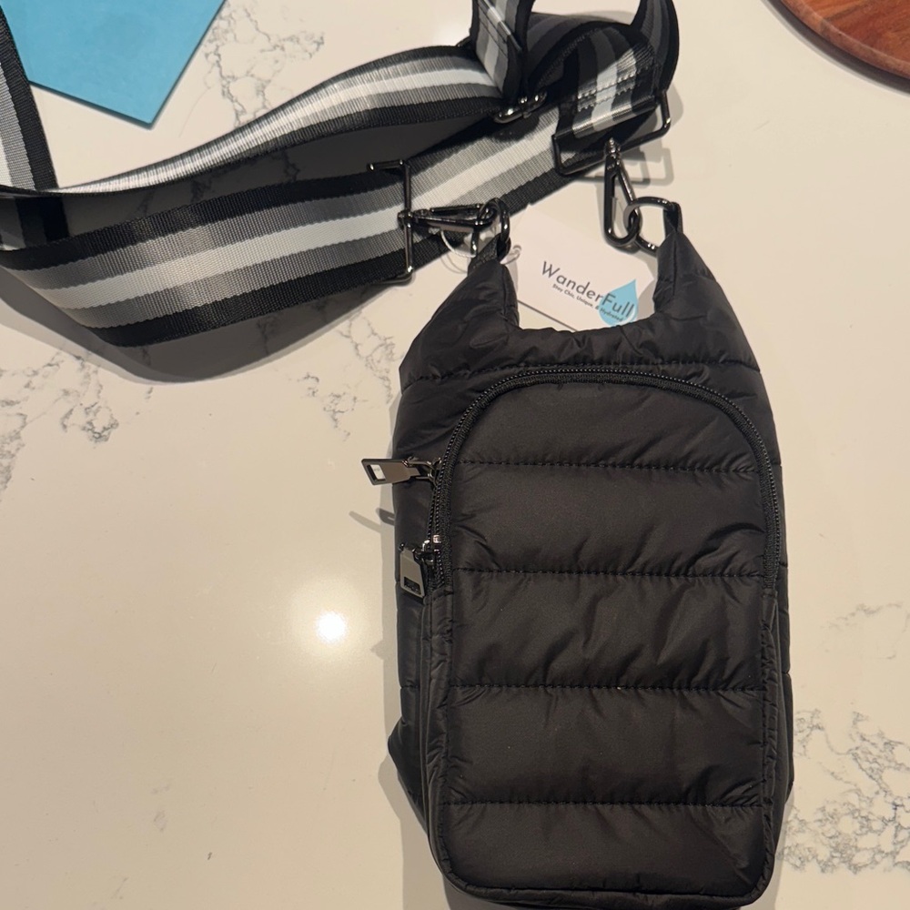 Wander Black and Gray Belt Bag